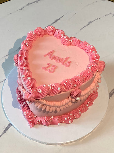 Vintage Heart Cake