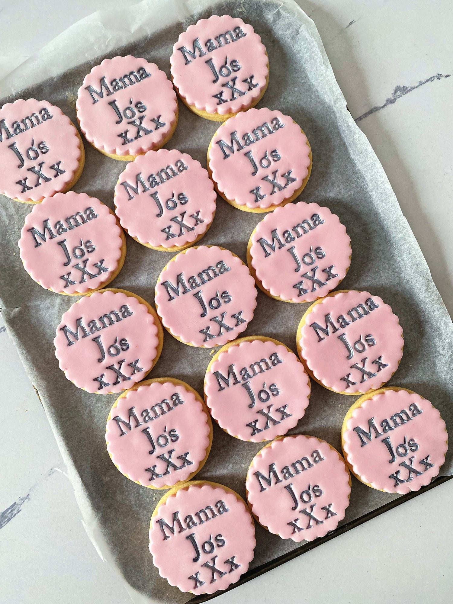 16 Personalised Shortbread Biscuits Postals